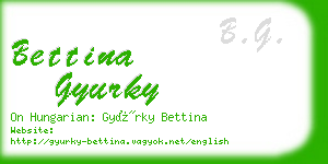 bettina gyurky business card