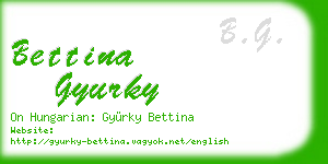 bettina gyurky business card